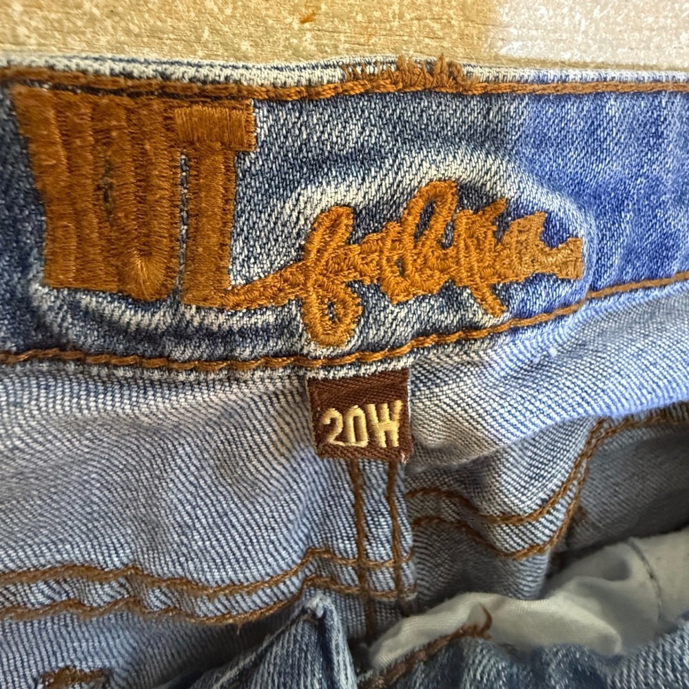 Kut from the Kloth Catherine Boyfriend Distressed Jeans Blue Plus Size 20W-1081 - Picture 2 of 6